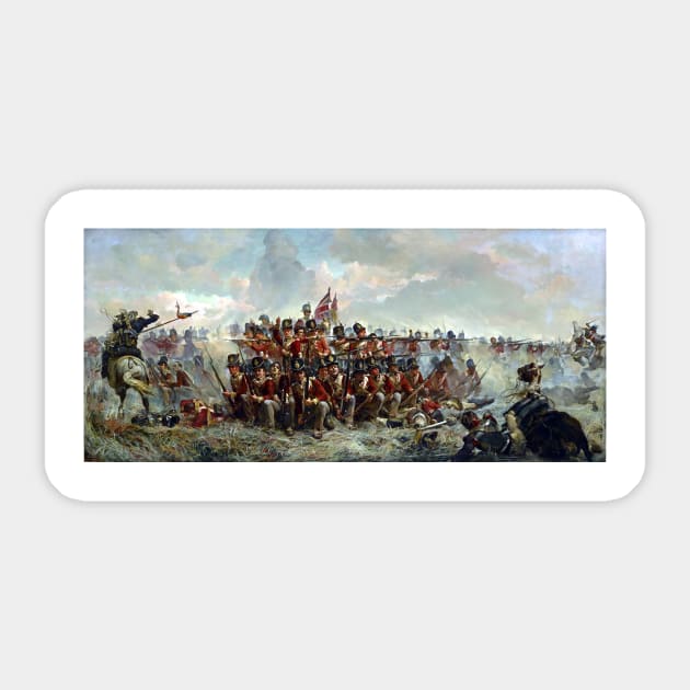 Elizabeth Thompson The 28th Regiment at Quatre Bras Sticker by pdpress